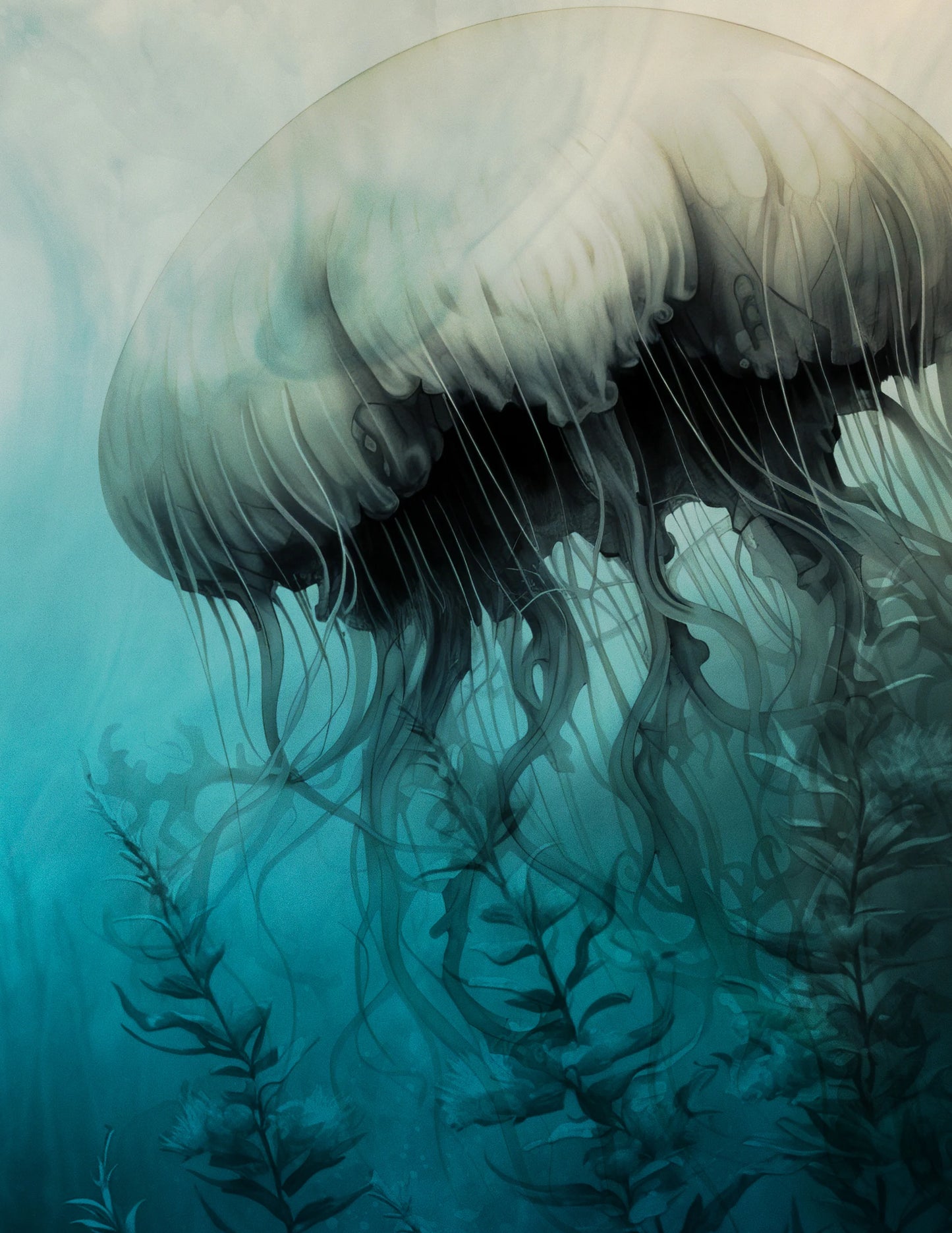 Blue Floating Jelly I