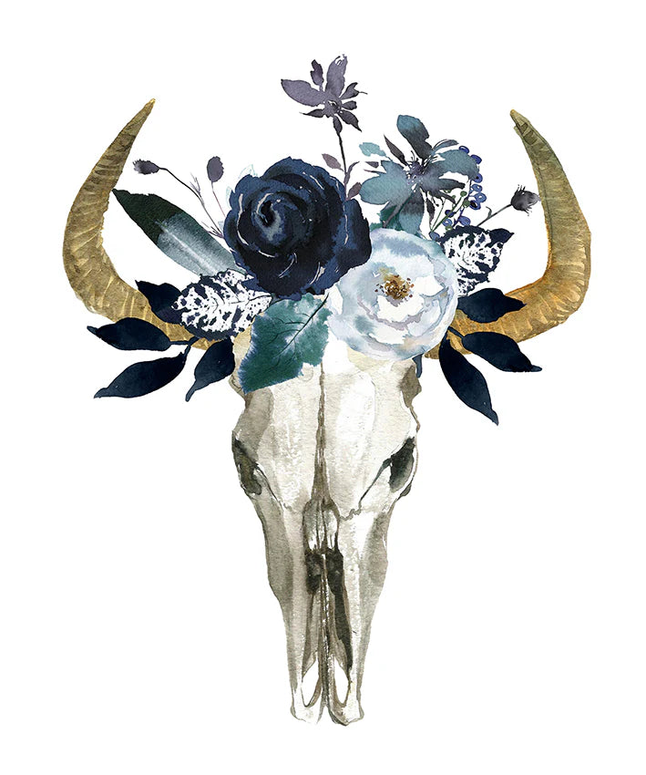Floral Skull I